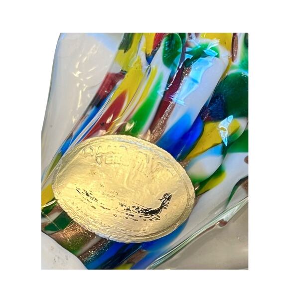 Murano Art Glass 7.5" Guitar Chitarra CLOWN FIGURINE Venice Italy Gondola Tag - Picture 6 of 10